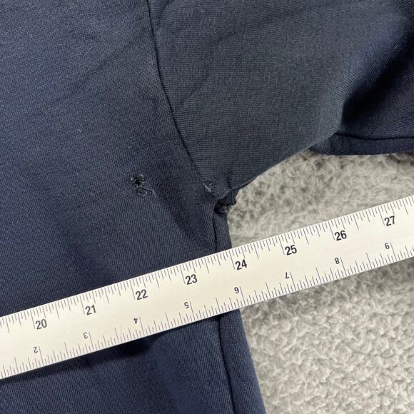 Vintage New York Sweatshirt Men's Large Blue Crewneck Embroidered Distressed 90s - Picture 10 of 13